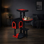 Pohjolan Lemmikkitarvike Kissan kiipeily-/raapimispuu 90 cm, Musta/Punainen