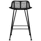 Baarituolit 2 kpl rottinki musta