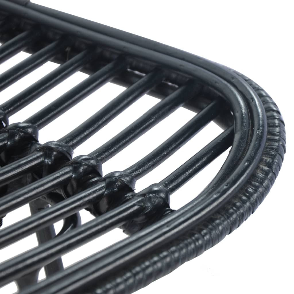 Baarituolit 2 kpl rottinki musta