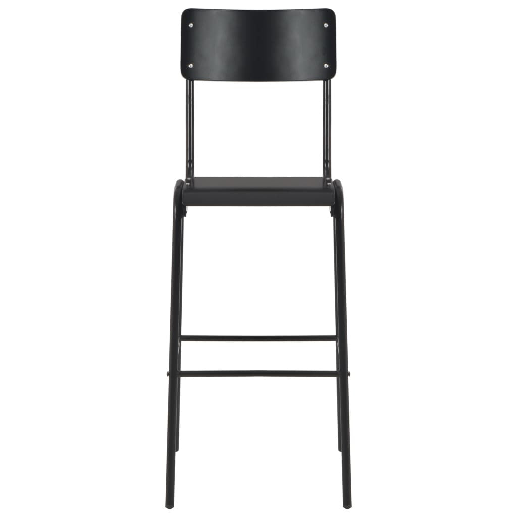 Baarijakkarat 6 kpl musta täysi vaneri teräs