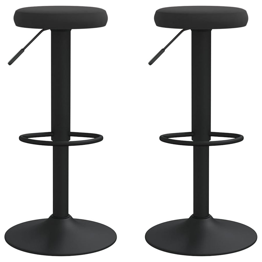 Barstolar, 2 st, svart sammet