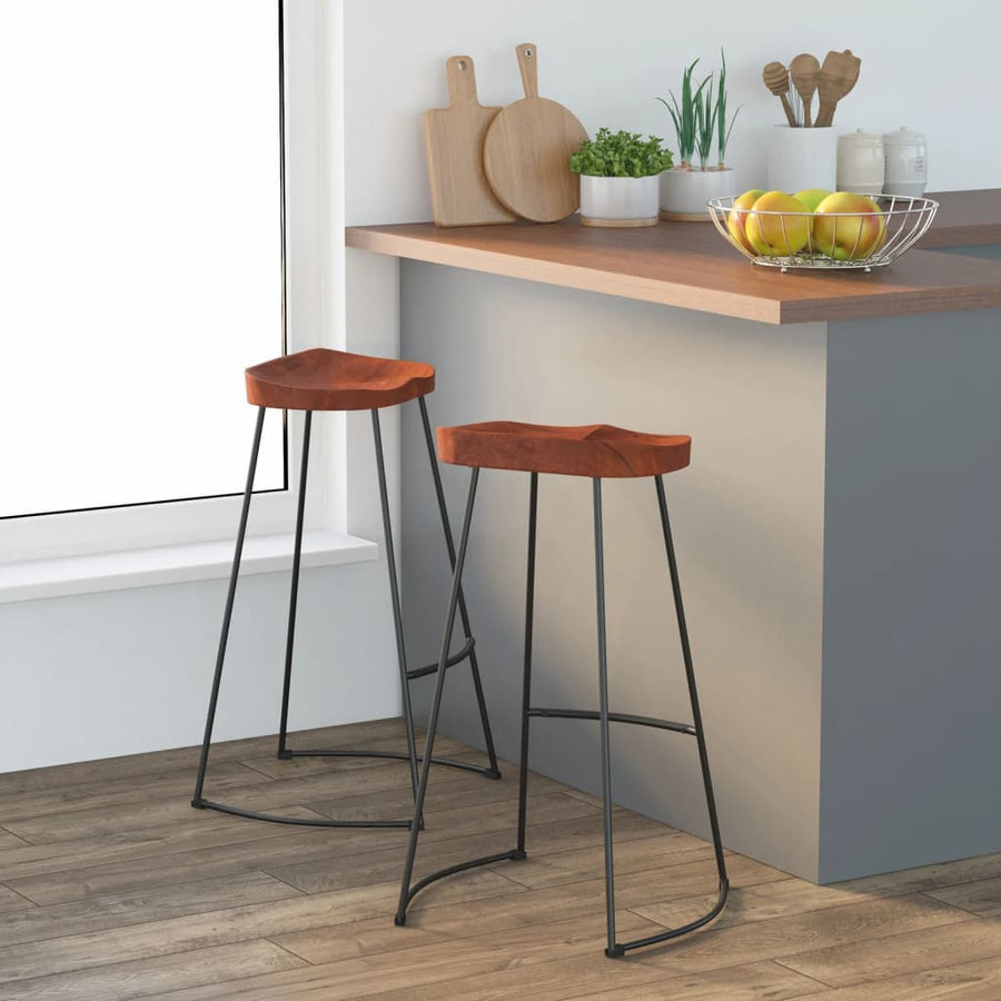 Gavin barstolar, 2 st, 50x40x78 cm, massivt mangoträ