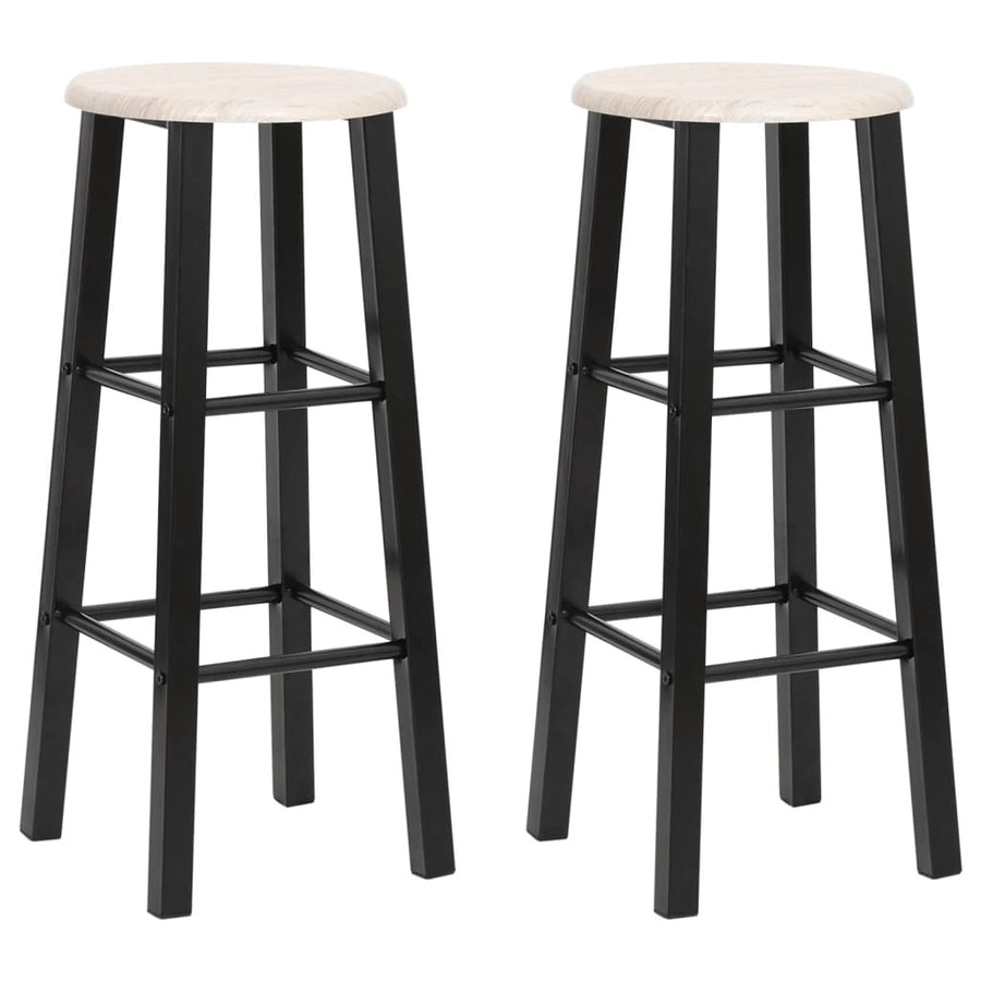Barstolar MDF 2 st svart