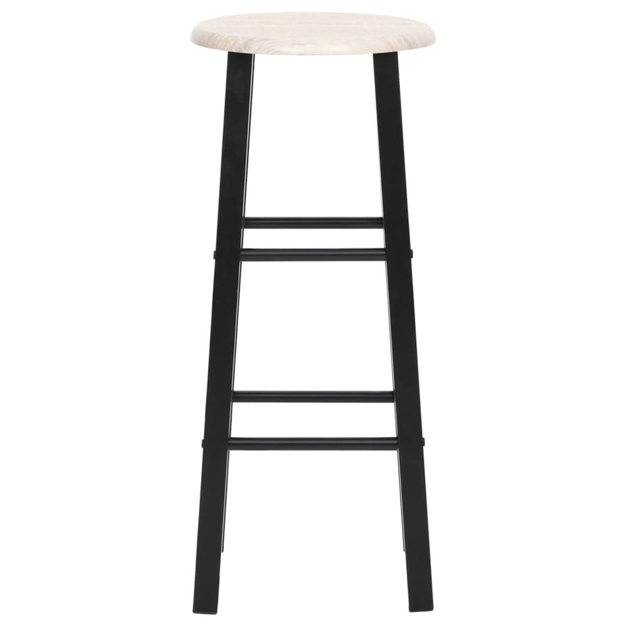 Barstolar MDF 2 st svart