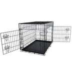 POHJOLAN LEMMIKKITARVIKE Kasaantaitettava Lemmikkihäkki L, 91 x 57 x 63,5cm, Musta