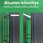 POHJOLAN LEMMIKKITARVIKE Kasaantaitettava Lemmikkihäkki XL, 107 x 69 x 75 cm, Musta