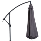 aurinkovarjo käsikahvalla Säänkestävä 2,95 m x 2,95 m x 2,45 m Polyesteri Teräs Musta