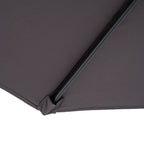 aurinkovarjo käsikahvalla Säänkestävä 2,95 m x 2,95 m x 2,45 m Polyesteri Teräs Musta