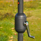 aurinkovarjo ovaali kerma valkoinen 440 x 256 cm