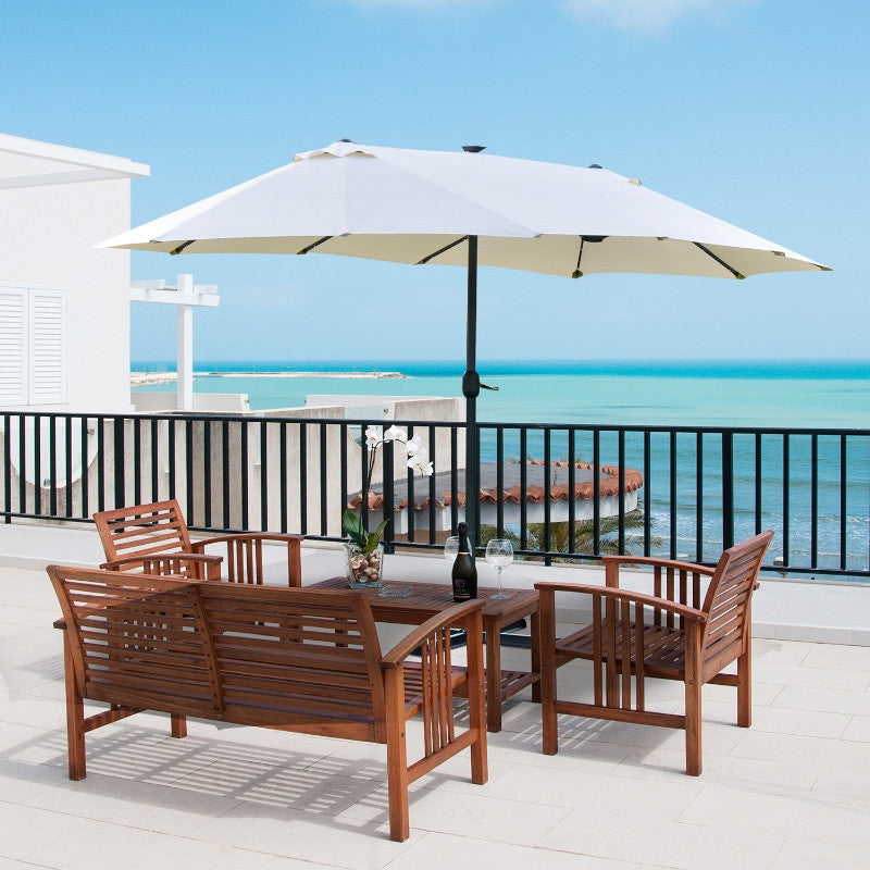 aurinkovarjo ovaali kerma valkoinen 440 x 256 cm