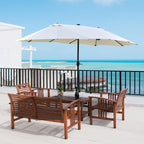 aurinkovarjo ovaali kerma valkoinen 440 x 256 cm