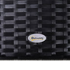 Hollywood keinu 3-paikkainen puutarhakeinu polyrottinki+metalli musta 198 x 124 x 179 cm