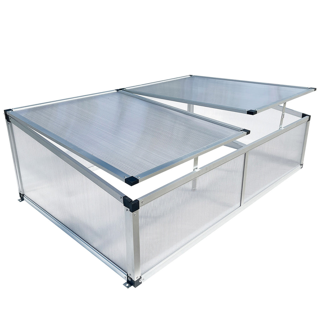 POHJOLA GARDEN Minikasvihuone / kasvatuslaatikko XL 118 x 77 x 40cm, harmaa