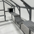 OUTLET! POHJOLA LEMMIKKITARVIKE Kissatalo 280 x 187 x 187 cm, Kuusipuuta, Harmaa - B-laatu, lue tuotekuvaus!