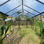 POHJOLA GARDEN Lasikasvihuone 5,4m2, Musta, Alumiinirunko