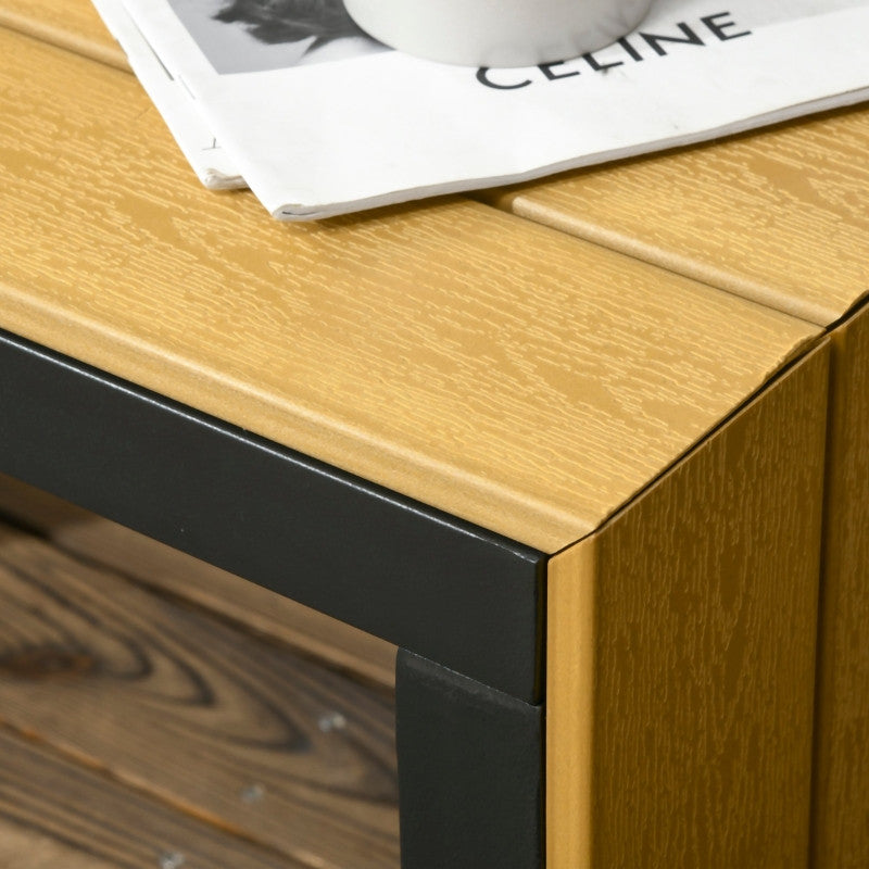 puutarhakalustesarja 3 hengelle istuintyynyllä, alumiinirunko, puun näköinen, tummanharmaa+luonnollinen