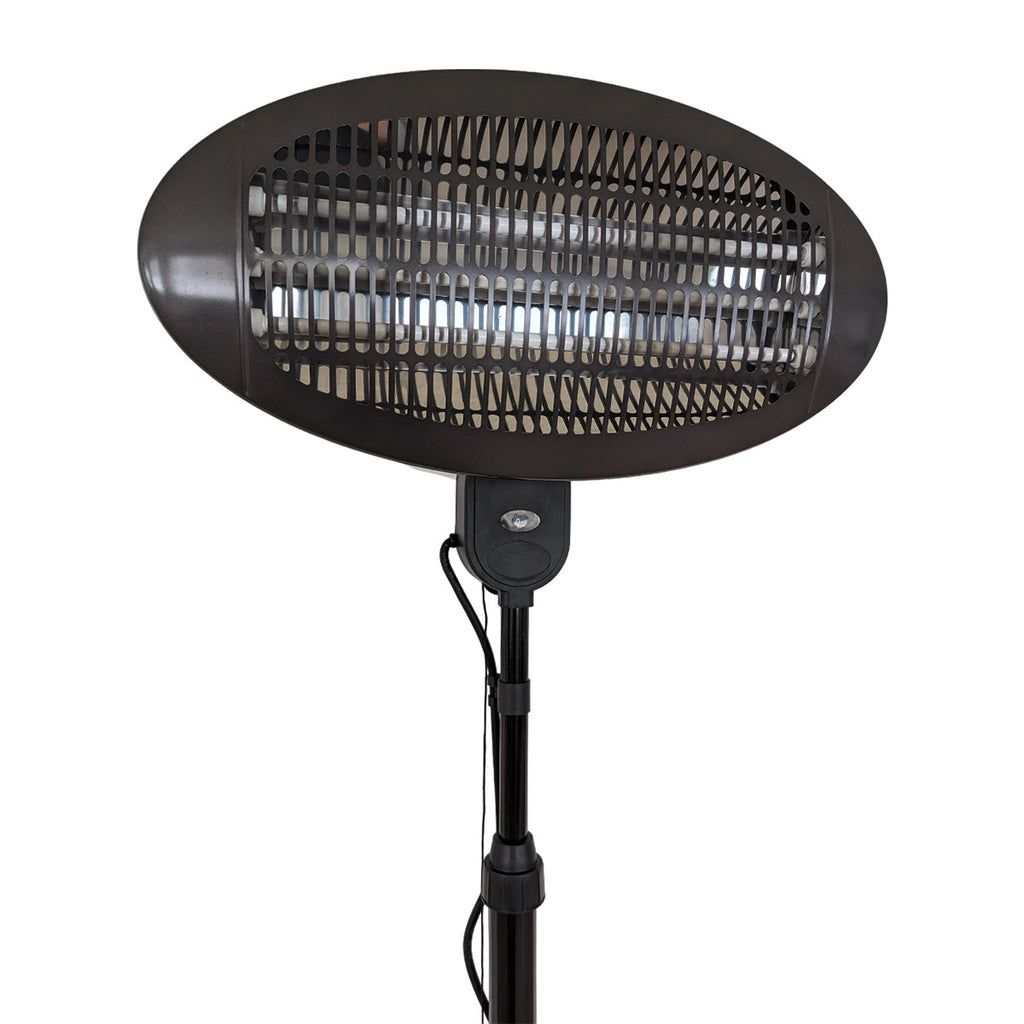 Säädettävä Parvekelämmitin / Terassilämmitin Kvartsi Jalalla 2000W IP34