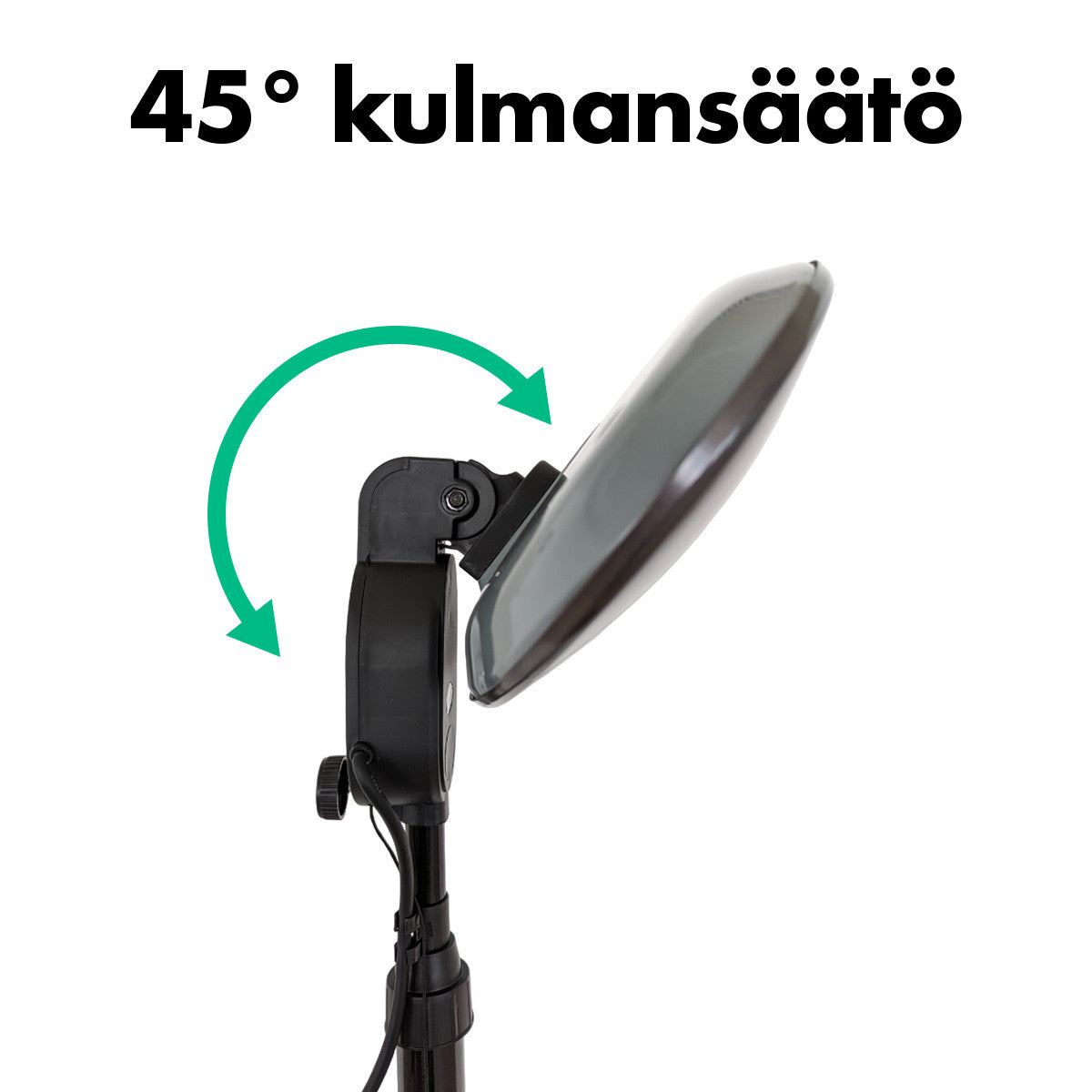 Säädettävä Parvekelämmitin / Terassilämmitin Kvartsi Jalalla 2000W IP34