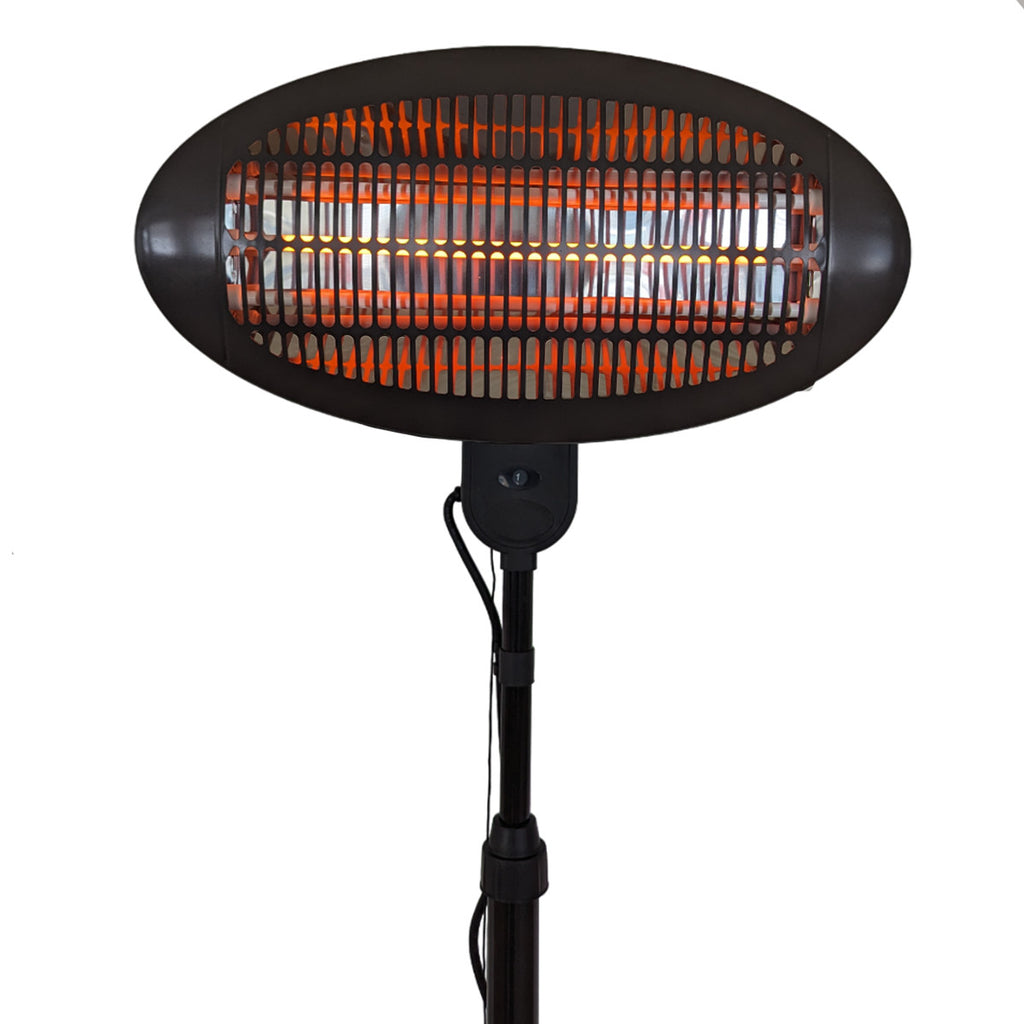 Säädettävä Parvekelämmitin / Terassilämmitin Kvartsi Jalalla 2000W IP34