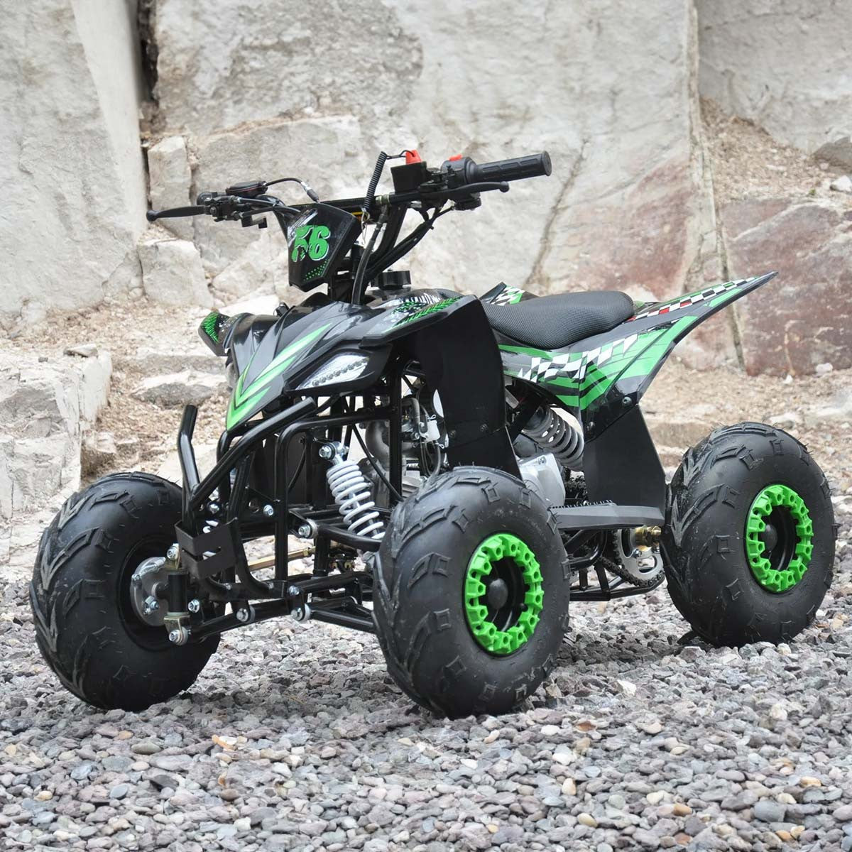 POHJOLA MOTORS Minimönkijä 110CC Automaatti, musta-vihreä