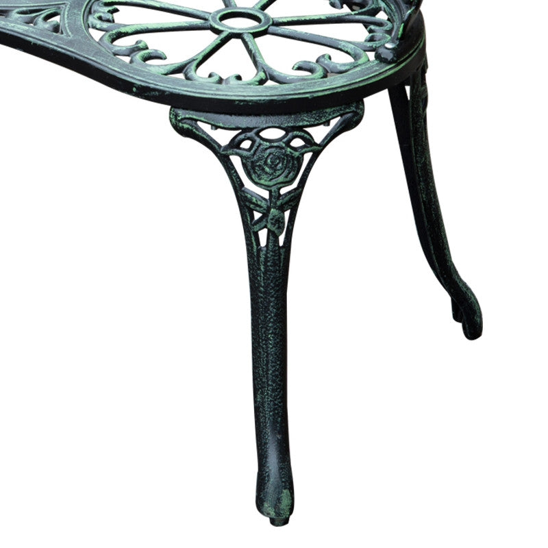 puutarhapenkki  2-istuttava metalli 100 x 54 x 78 cm