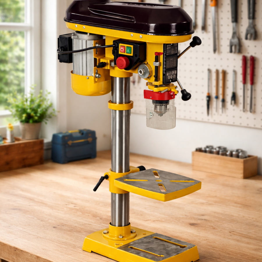 Bänkborrmaskin 600 W – 12 hastigheter, 1,5–16 mm hylsa, 420–2700 rpm