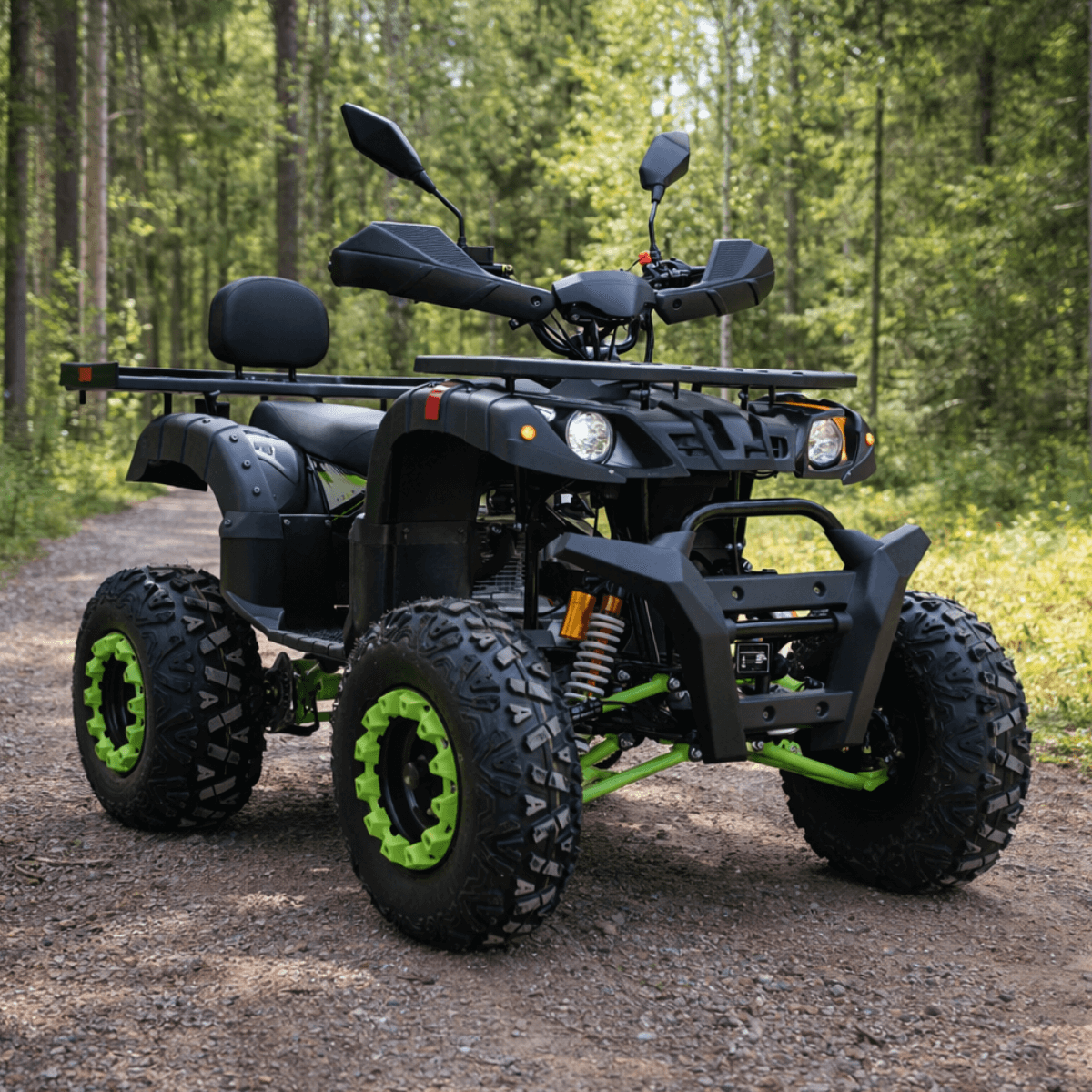 Pohjola Motors Mönkijä 250CC, 4-Tahtimoottori, 4+R, Musta/Vihreä