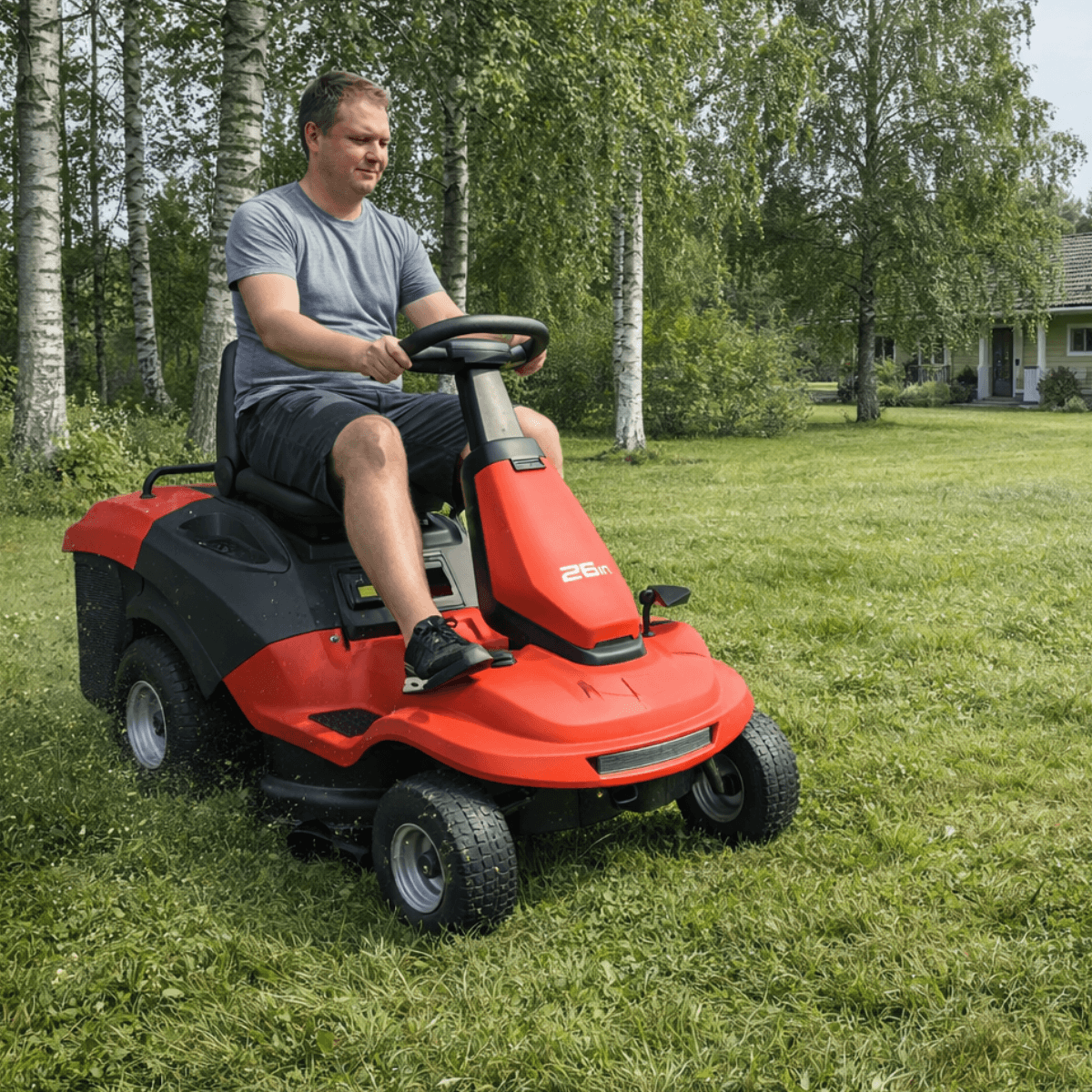 Pohjola Motors Päältäajettava Ruohonleikkuri 224CC / 4.5kW 26”