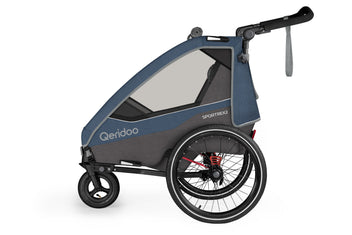 Qeridoo Sportrex2 2-hjulig cykelkärra för 1–2 barn
