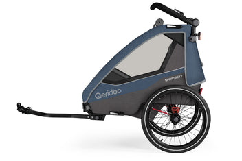 Qeridoo Sportrex2 2-hjulig cykelkärra för 1–2 barn