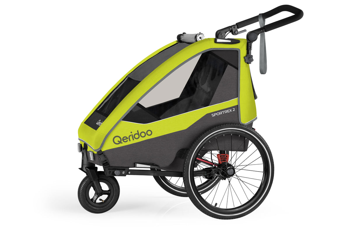 Qeridoo Sportrex2 2-hjulig cykelkärra för 1–2 barn