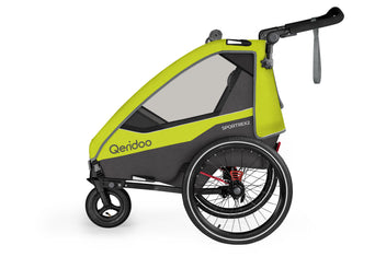 Qeridoo Sportrex2 2-hjulig cykelkärra för 1–2 barn