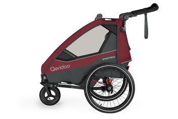 Qeridoo Sportrex2 2-hjulig cykelkärra för 1–2 barn