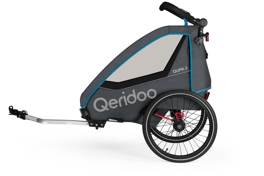 Qeridoo QUPA2 Polkupyörän Peräkärry 2 Lapselle