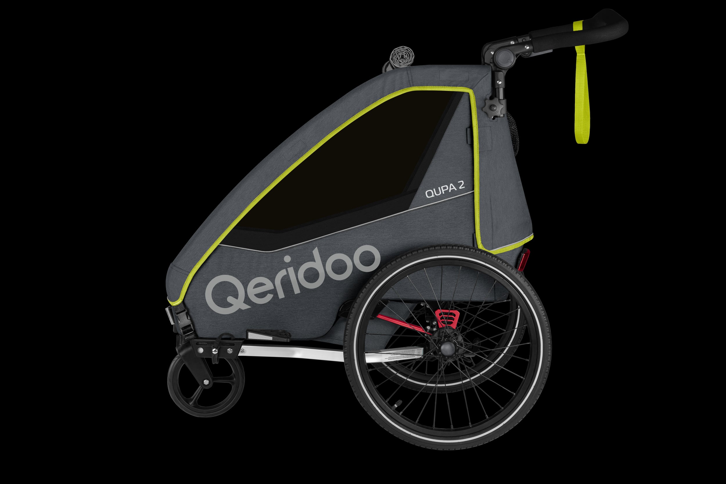 Qeridoo QUPA2 Polkupyörän Peräkärry 2 Lapselle