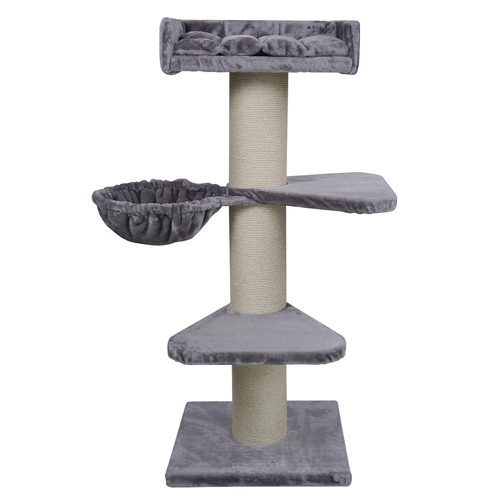 POHJOLAN LEMMIKKITARVIKE Paksu Kissan Raapimispuu 155cm Isoille Kissoille, vaalean harmaa