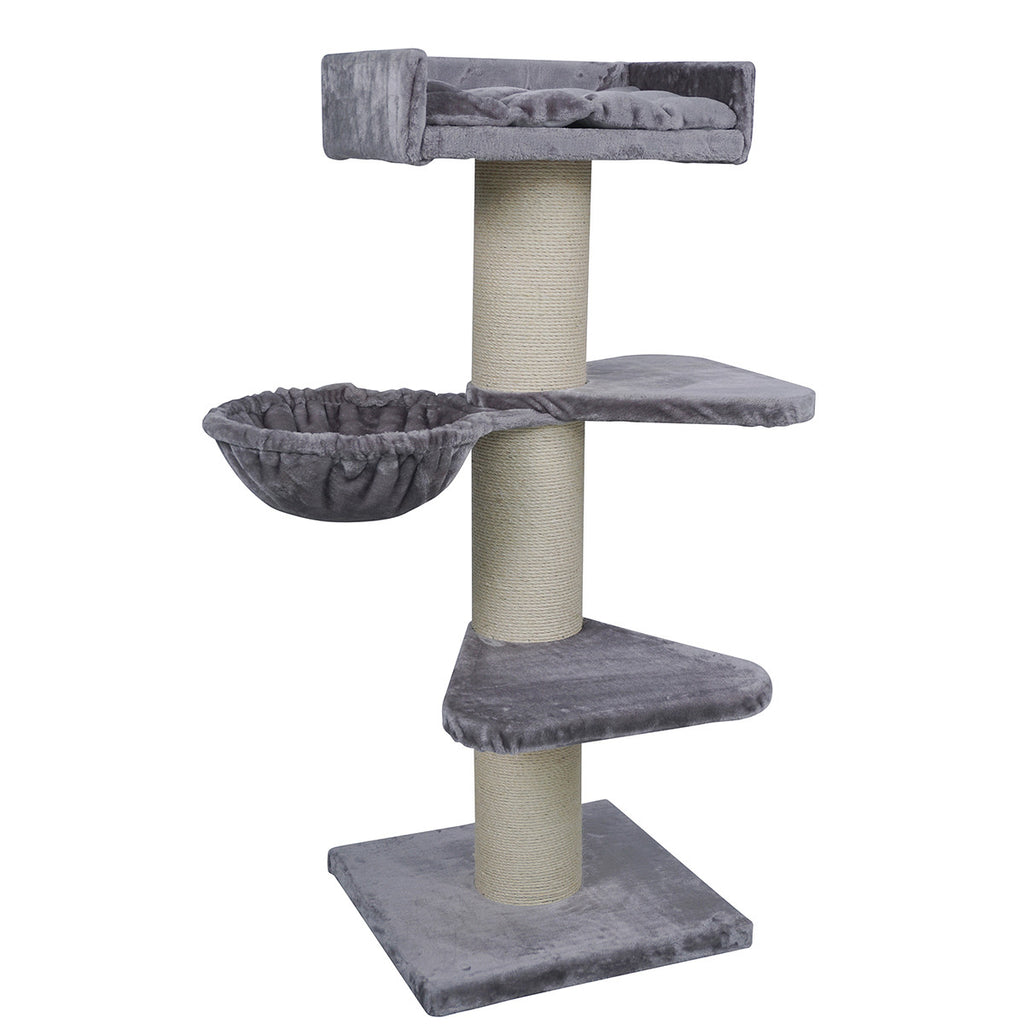 POHJOLAN LEMMIKKITARVIKE Paksu Kissan Raapimispuu 155cm Isoille Kissoille, vaalean harmaa