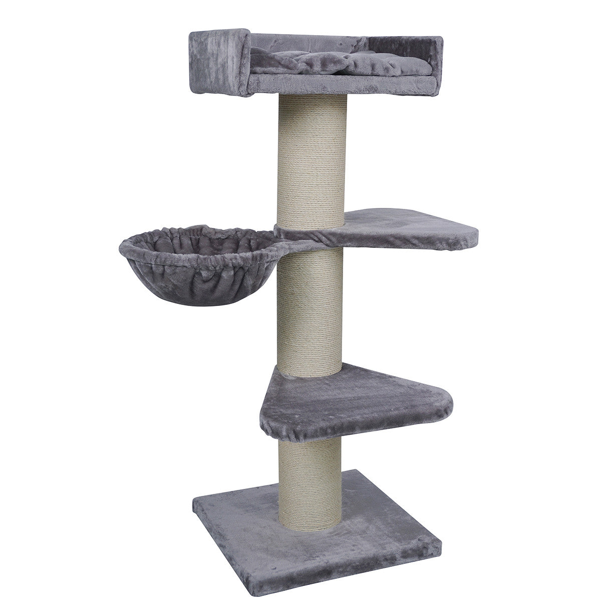 POHJOLAN LEMMIKKITARVIKE Paksu Kissan Raapimispuu 155cm Isoille Kissoille, vaalean harmaa