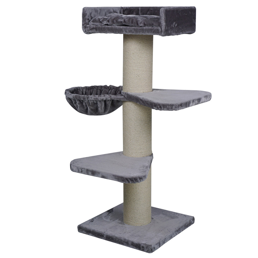 POHJOLAN LEMMIKKITARVIKE Paksu Kissan Raapimispuu 155cm Isoille Kissoille, vaalean harmaa