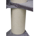 POHJOLAN LEMMIKKITARVIKE Paksu Kissan Raapimispuu 155cm Isoille Kissoille, vaalean harmaa