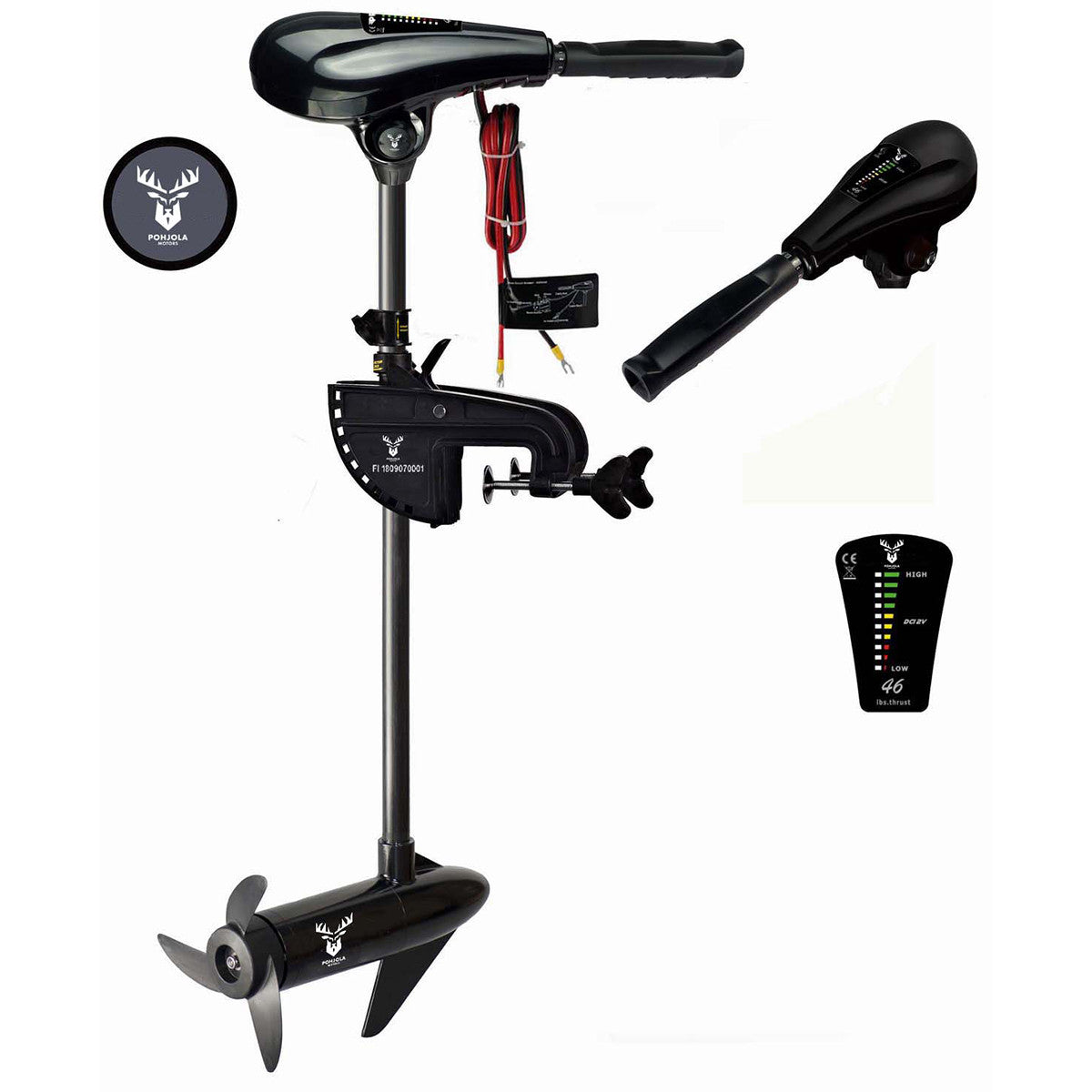 Elmotor 46LBS / 20,9 kg – 12V, 9,5 km/h, 5+3 växlar