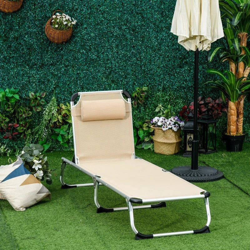 solstol 5-stegs justerbart ryggstöd ergonomiskt nätmaterial Beige 165 x 60 x 76 cm
