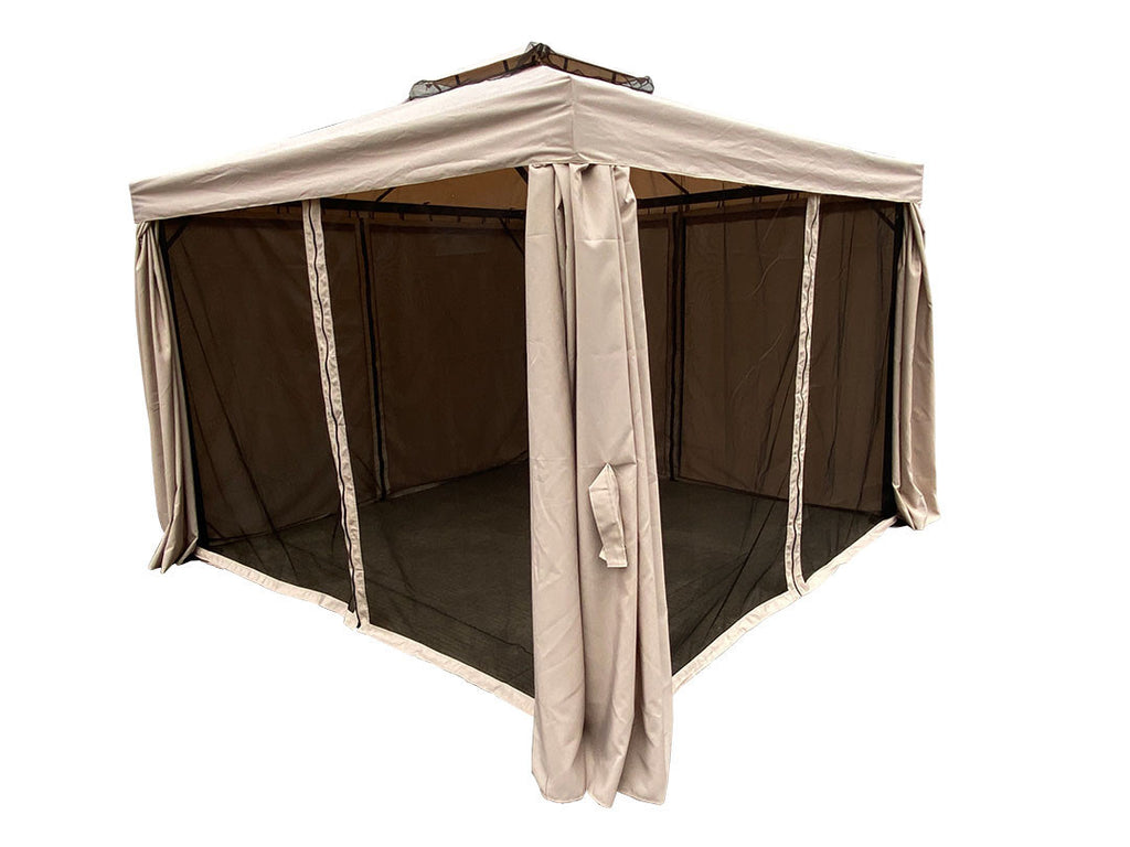 POHJOLA GARDEN Kestävä Pihapaviljonki 3x3m / Paviljonki Kattokangas, beige