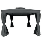 POHJOLA GARDEN Kestävä Pihapaviljonki 3x3m / Paviljonki Katos kattokangas, Harmaa