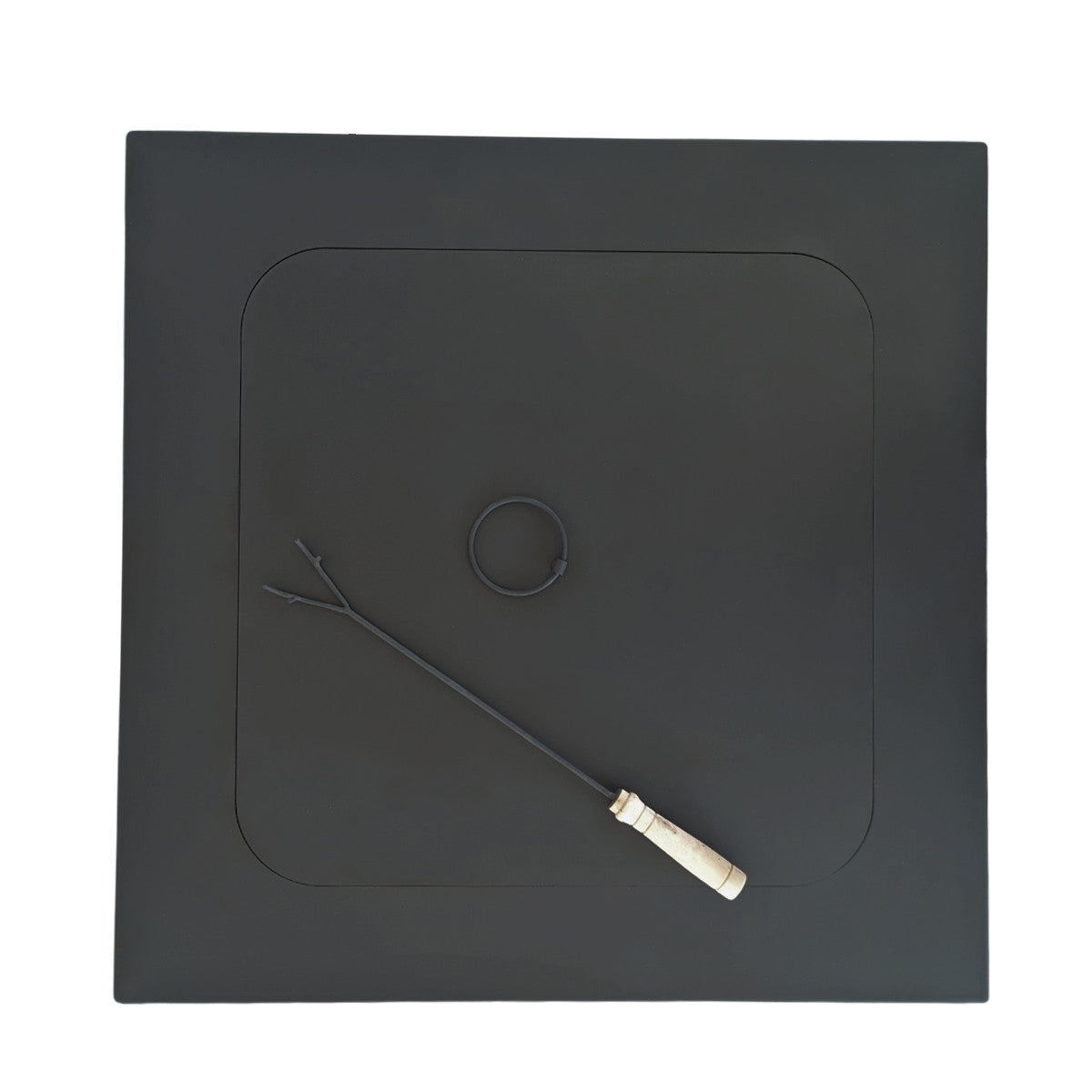 Utomhuseldstad 76 x 76 cm – lock, 2 mm stål, ca 40 kg