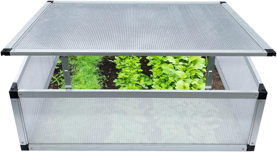 Miniväxthus 78 x 58 x 30 cm – öppningsbart lock, 4 mm polykarbonat