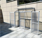 POHJOLA GARDEN Seinäkasvihuone 180 x 55cm, 4mm 610g/m2 Kennolevyt, harmaa