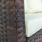 Lund & Leaf 2-sitsig soffa i konstrotting 120 cm EMMI, brun/beige