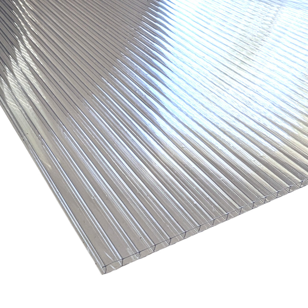 Polykarbonatplatta med bikakestruktur för växthus, storlek 133,5 x 58,8 cm – 4 mm