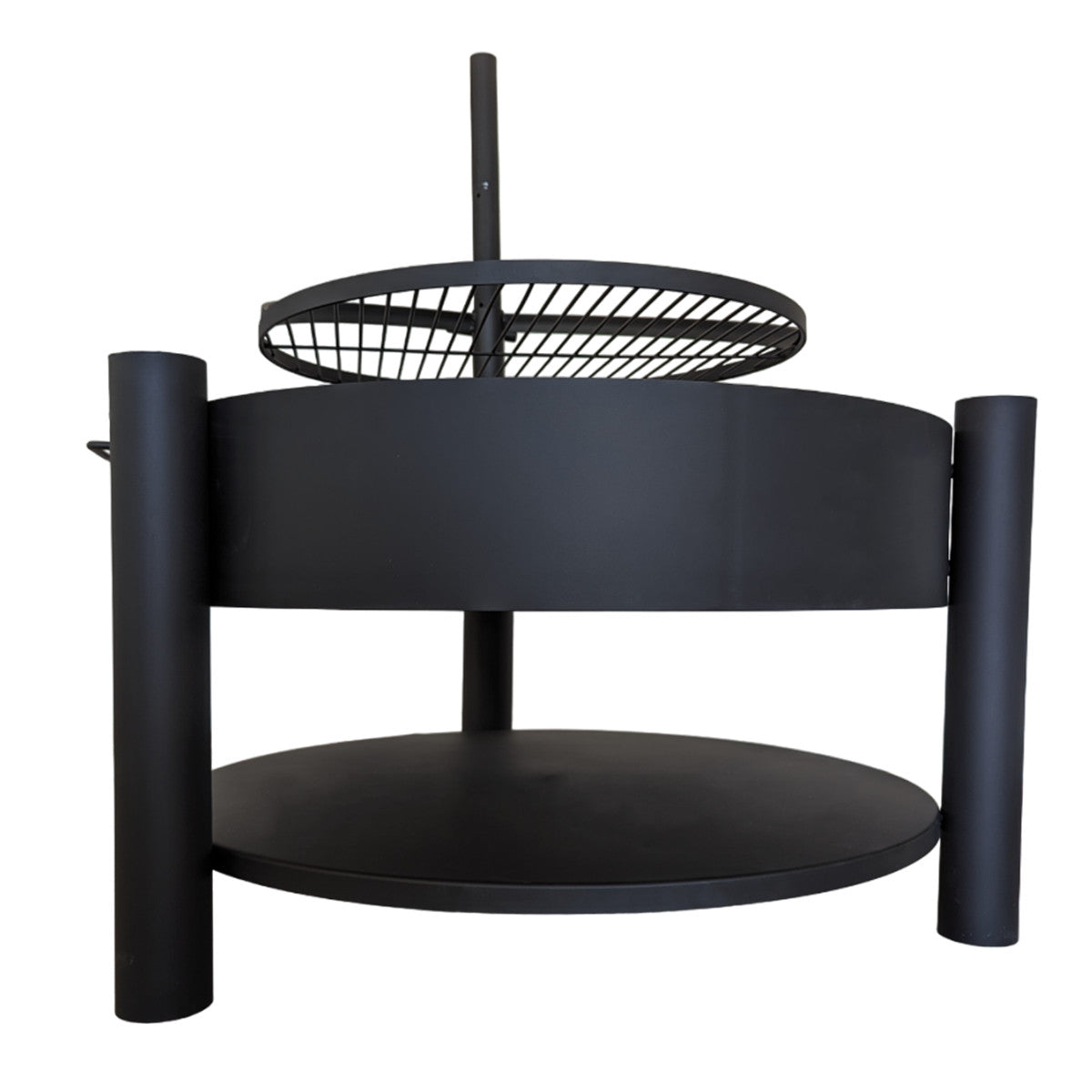 Utomhusgrill 80 x 80 cm – 60 cm grillgaller, 2 mm stål, svart